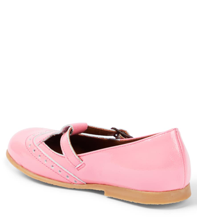 Shop Pèpè Nappalak Patent Leather Sandals In Pink