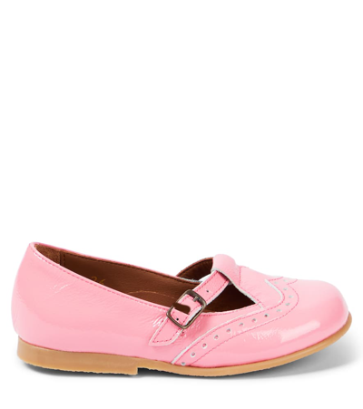 Shop Pèpè Nappalak Patent Leather Sandals In Pink
