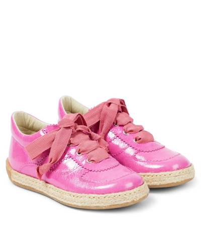 Shop Pèpè Leather Sneakers In Pink