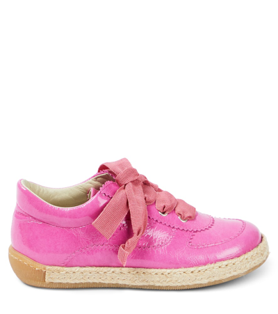 Shop Pèpè Leather Sneakers In Pink