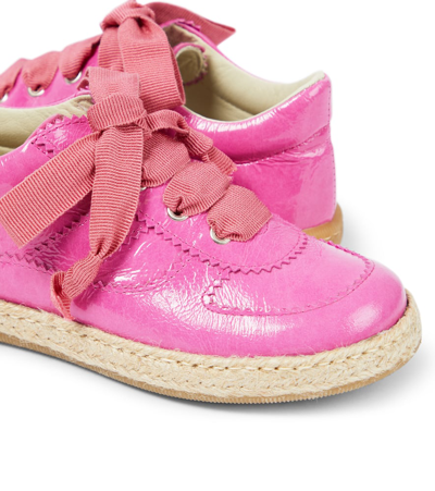 Shop Pèpè Leather Sneakers In Pink