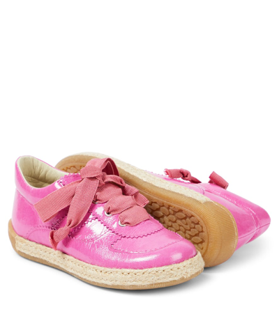 Shop Pèpè Leather Sneakers In Pink