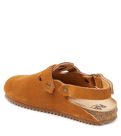 Shop Pèpè Suede Clogs In Brown