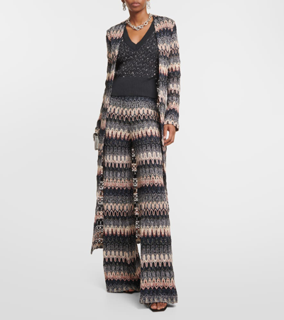 Shop Missoni Metallic Cable-knit Sweater Vest In Black