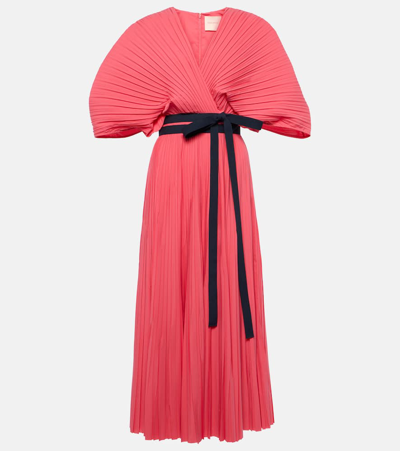 Shop Roksanda Vendita Belted Midi Dress In Pink