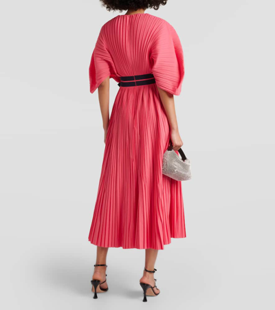 Shop Roksanda Vendita Belted Midi Dress In Pink