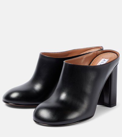 Shop Alaïa Babylone Leather Mules In Black