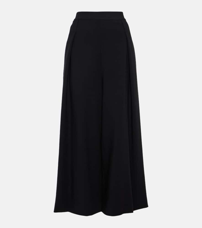 Shop Fforme Nadja Wool-blend Culottes In Black