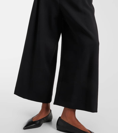 Shop Fforme Nadja Wool-blend Culottes In Black