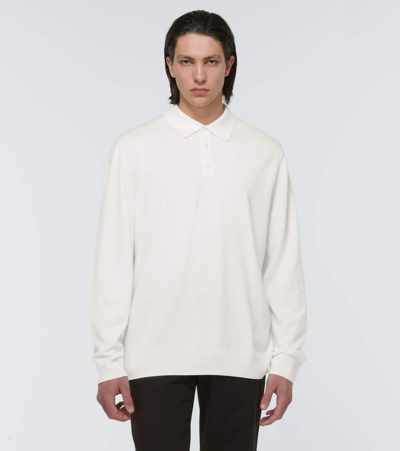 Shop Berluti Wool Polo Shirt In White
