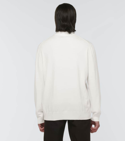 Shop Berluti Wool Polo Shirt In White