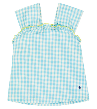 Bobo Choses Gingham Cotton And Linen Top In Multicoloured
