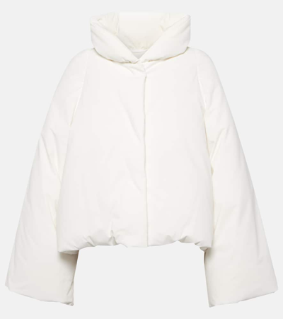 Shop Fforme Nola Cropped Down Jacket In White