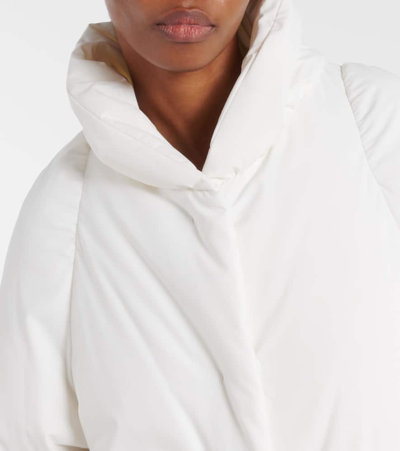 Shop Fforme Nola Cropped Down Jacket In White