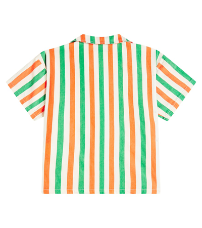 Bobo Choses Striped Cotton Bowling Shirt In Multicolor