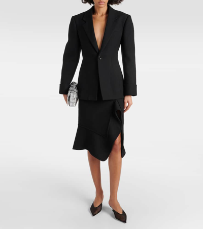 Le Monde Beryl Venetian Mesh Mules In Black Mesh
