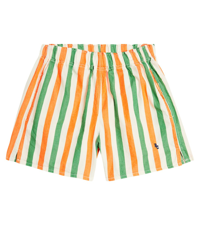 Shop Bobo Choses Striped Cotton Shorts In Multicolor