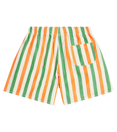 Shop Bobo Choses Vertical Stripes Cotton Shorts In Multicolor