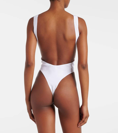 Shop Alaïa Cutout Bodysuit In White