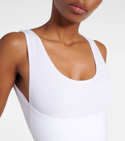 Shop Alaïa Cutout Bodysuit In White