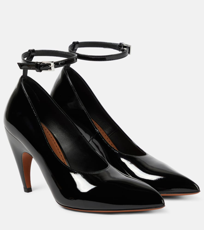 Shop Alaïa Shark Patent Leather Pumps In Black