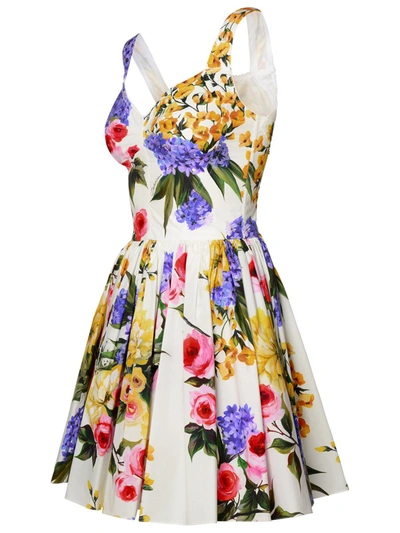 Shop Dolce & Gabbana Multicolor Cotton Blend Dress