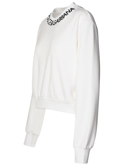 Shop Dolce & Gabbana Logo Sweatshirt In White