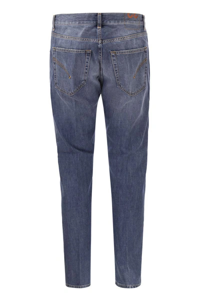 Dondup Cuffed Denim Jeans In Medium Denim