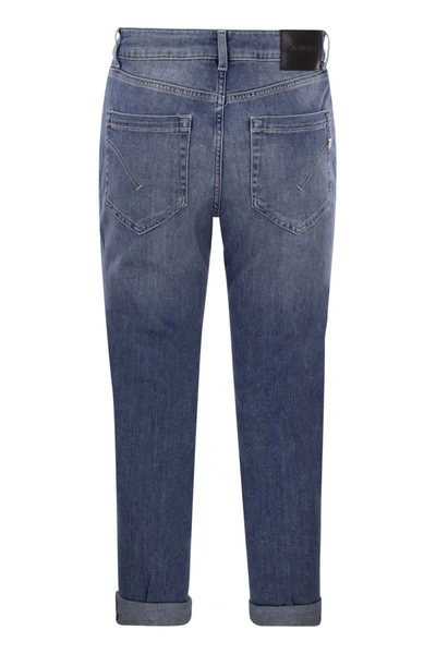 Shop Dondup Koons - Loose Jeans With Jewelled Buttons In Medium Denim