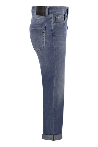 Shop Dondup Koons - Loose Jeans With Jewelled Buttons In Medium Denim