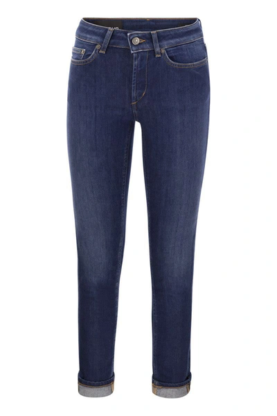 Shop Dondup Monroe - Five-pocket Skinny Fit Jeans In Medium Denim