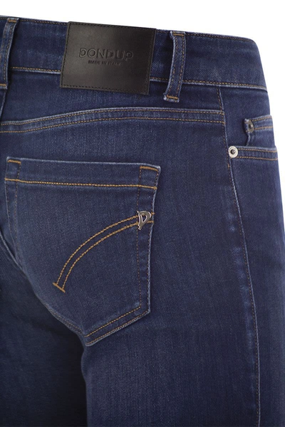 Dondup Monroe Five Pocket Skinny Fit Jeans In Medium Denim