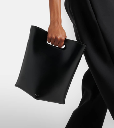 Alaïa Small Folded Leather Tote Bag In Noir