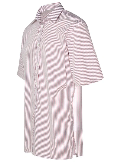 Shop Maison Margiela Two-tone Cotton Shirt In Pink