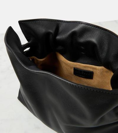 Shop Loewe Flamenco Mini Leather Clutch In Black