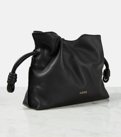 Loewe Flamenco Medium Clutch Bag In Napa Leather In Black