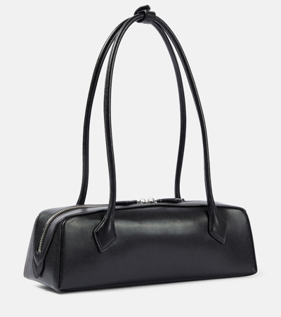 Alaïa Womens Alaia Le Teckel Branded-tag Leather Shoulder Bag In Noir