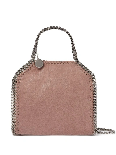 Shop Stella Mccartney Micro Falabella Tote Bags In Pink & Purple