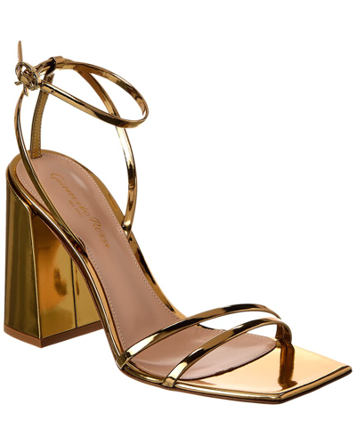 Shop Gianvito Rossi 95 Leather Sandal In Gold