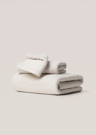 Shop Mango Home Textured 100% Cotton Face Towel 30x50cm Beige