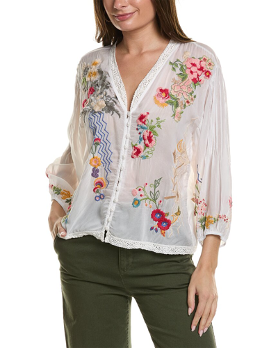 Shop Johnny Was Velouette Blouse In White