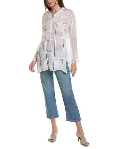 Shop Johnny Was Mosaic Tunic In White