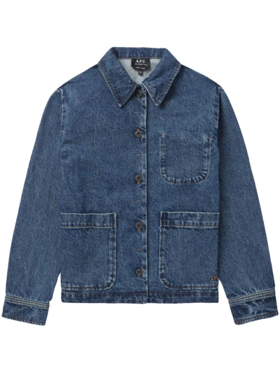 Shop Apc A.p.c. Denim Shirt Jacket Clothing In Blue