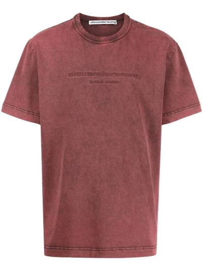 Shop Alexander Wang Acid Wash T-shirt Clothing In Red