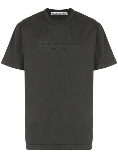 Shop Alexander Wang Acid-wash T-shirt Clothing In Grey