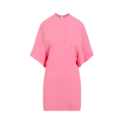 Shop Stella Mccartney Cape Short Dress In Pink & Purple