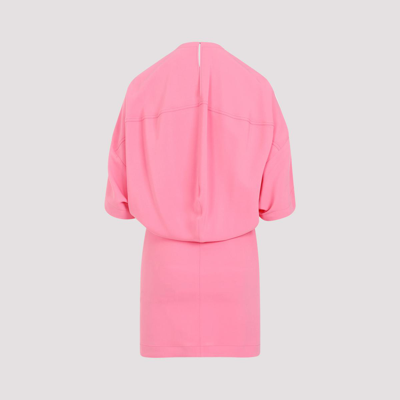 Shop Stella Mccartney Cape Short Dress In Pink & Purple