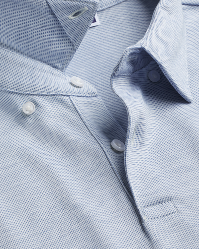 Shop Charles Tyrwhitt Men's  Cool Textured Polo Shirt In Blue