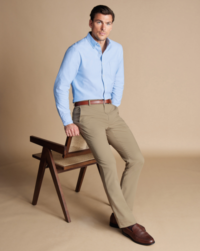Shop Charles Tyrwhitt Men's  Ultimate Non-iron Chino Pants In Neutral
