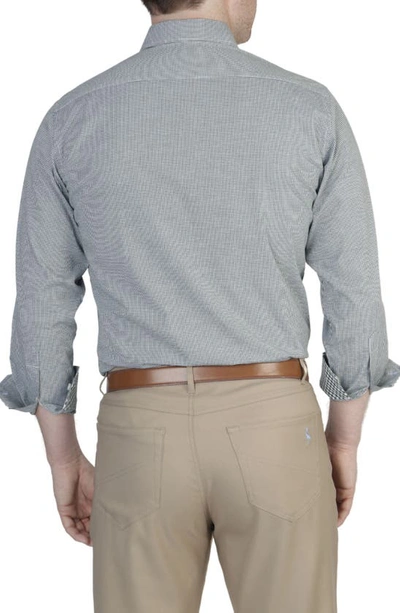 Tailorbyrd Minigingham Stretch Button-down Shirt In Green